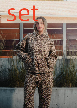 American Vintage Leopard Print Printed Hoodie Men And Women