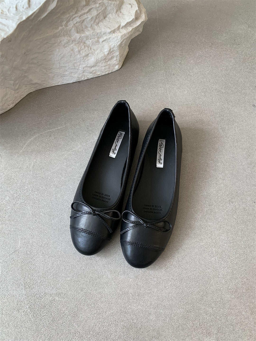 Women's Low-cut Bow Pumps Flat Bottom