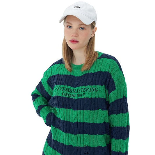 Men's Versatile Casual Contrasting Color Knitted Sweater