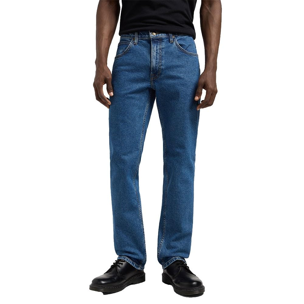 Lee herrjeans Brooklyn straight, klassisk rak passform, raka ben, belmont, 32W / 34L
