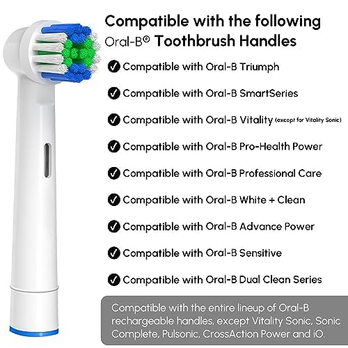 20 stycken professionella borsthuvuden kompatibla med Oral B eltandborstar, reservhuvuden för Pro 500/1000/1500/3000/3757/5000/7000/7500/8000