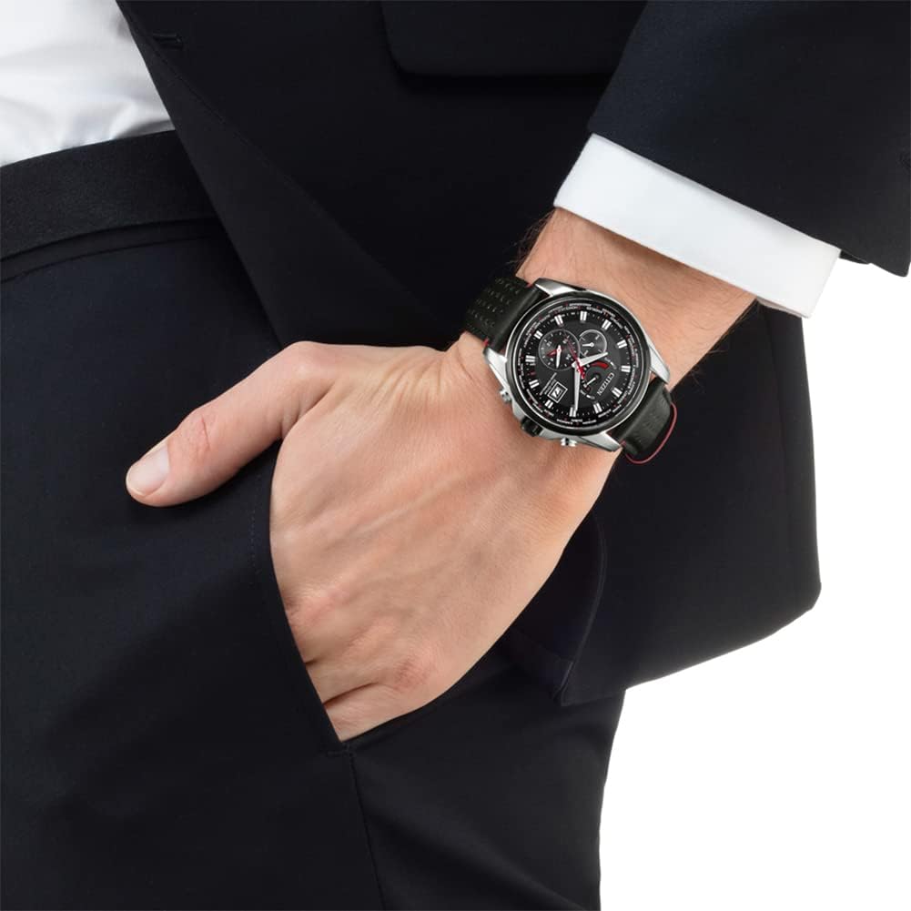 Citizen AT9036-08E Klocka, En storlek, Svart, Silver