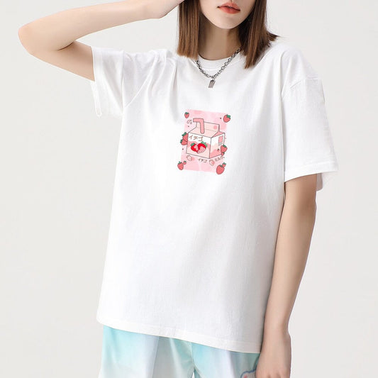 3D Digital Printing Casual Round Neck Short Sleeves