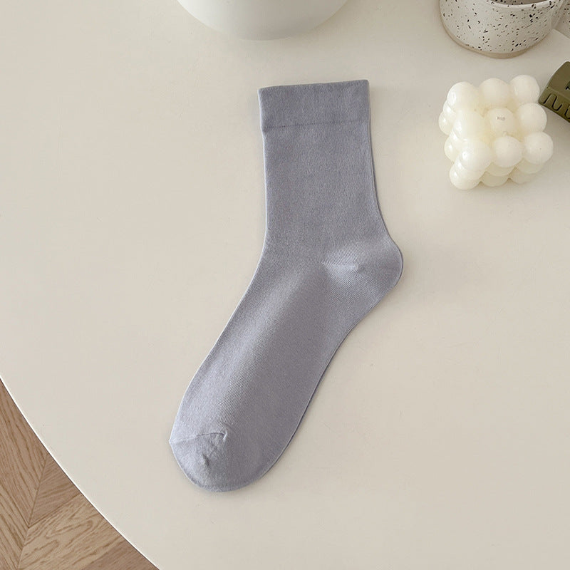 White Stacked Loose Mouth Socks