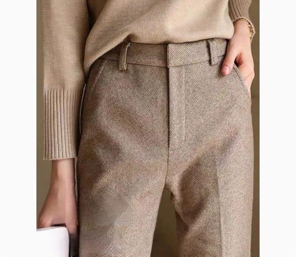 Women's High Waist Slimming And Straight Casual Trousers