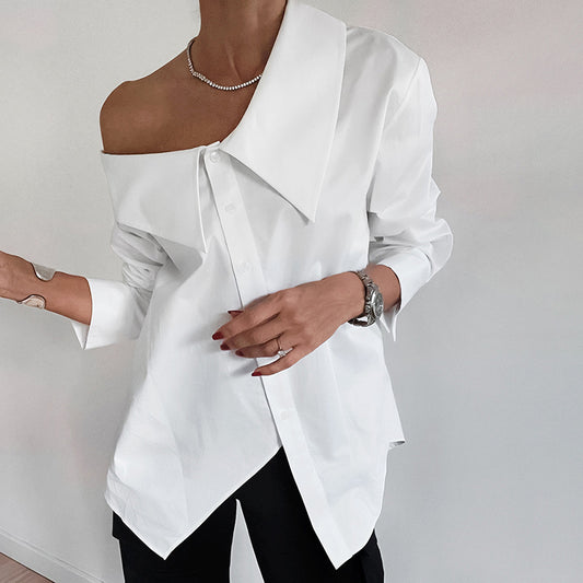 Sexy Cold-shoulder Elegant Loose Shirt