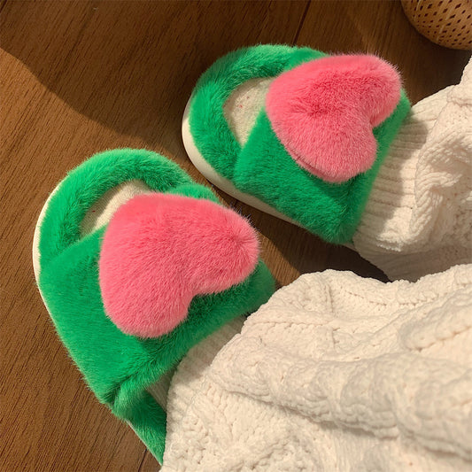 Personality Cute Plush Cotton Slippers Women Fashion Home