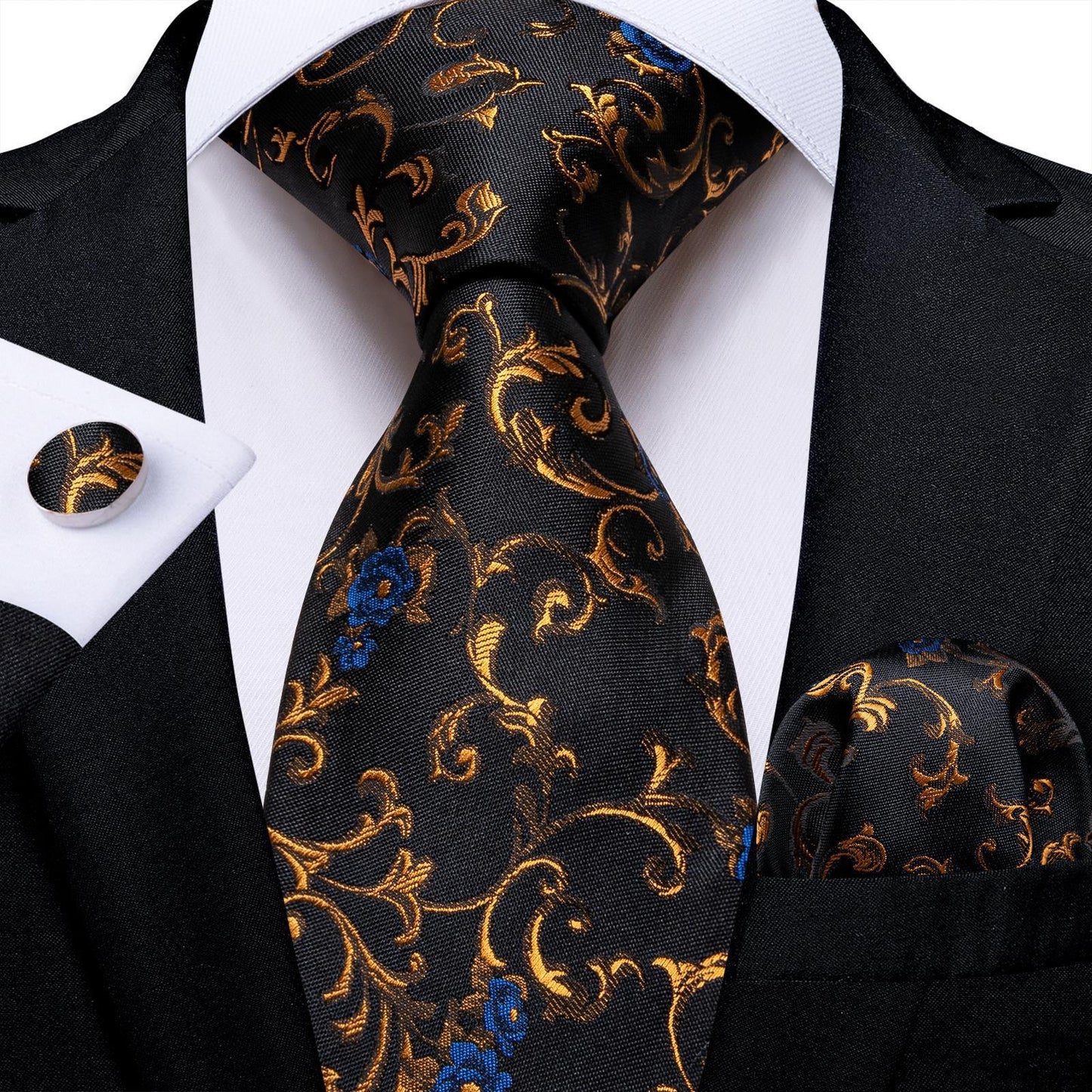 Vintage Jacquard Paisley Tie 3-Piece Set