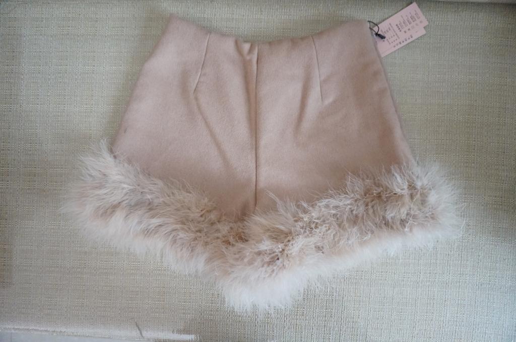 Autumn And Winter Vivi New Sweet Japanese Series Turkey Fluffy Shorts High Waist Pants