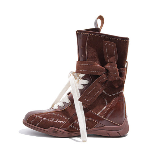Vintage Leather Height-increasing Duck Versatile Boxing And Outdoor Dr Martens-style Boots