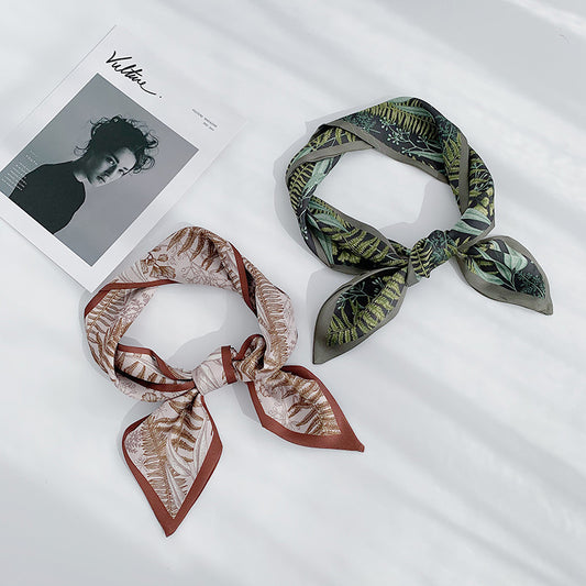 Ins Silk Scarf Female Korean Version Of Wild Corner Decoration Small Scarf Narrow Spring And Autumn Long Strip Small Scarf Small Students