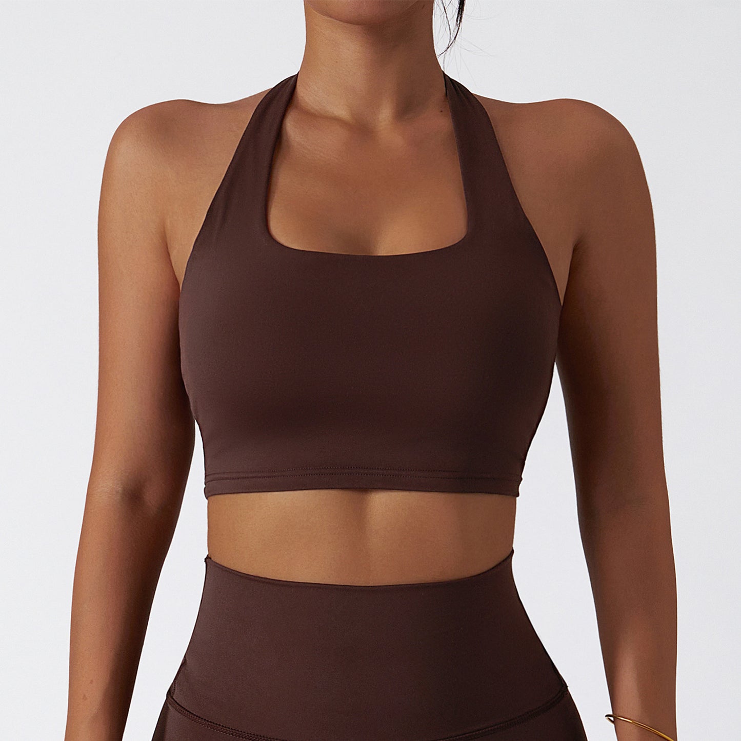 Quick-drying Nude Feel Workout Bra One-piece Shockproof Push-up Yoga Vest