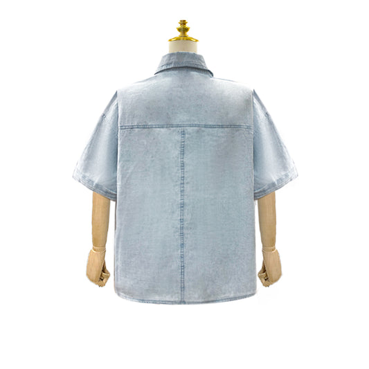 Women's Summer Loose Short Sleeves Shirt Do The Old Cowboy Shirt