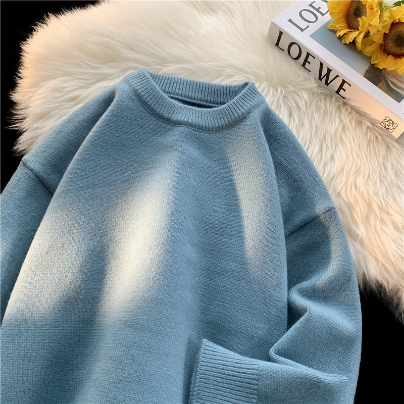 Men's Simple Solid-Color Sweaters For Autumn And Winter