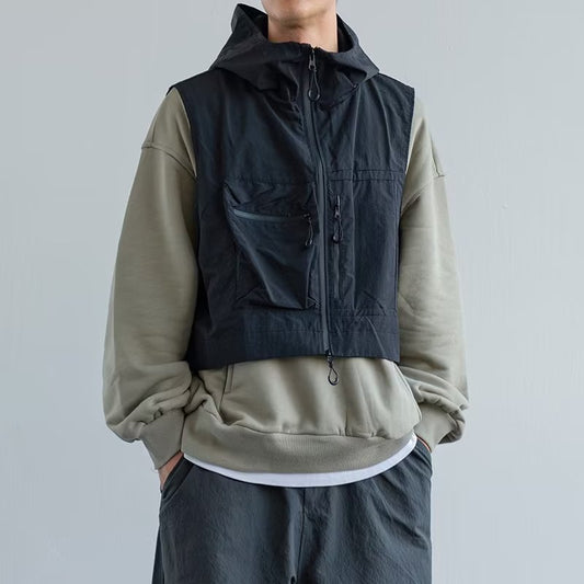 Summer Thin Short Frock Vest Coat For Men