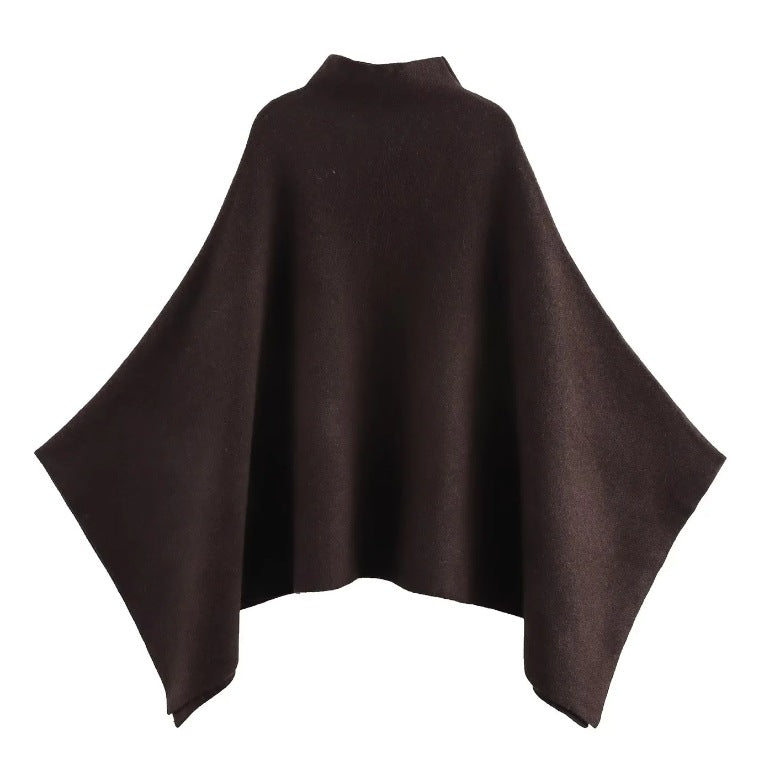 Women's Fashionable Asymmetric Knitted Cape