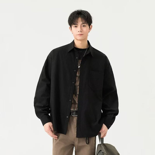 Men's Retro Loose Casual Long Sleeve Shirt