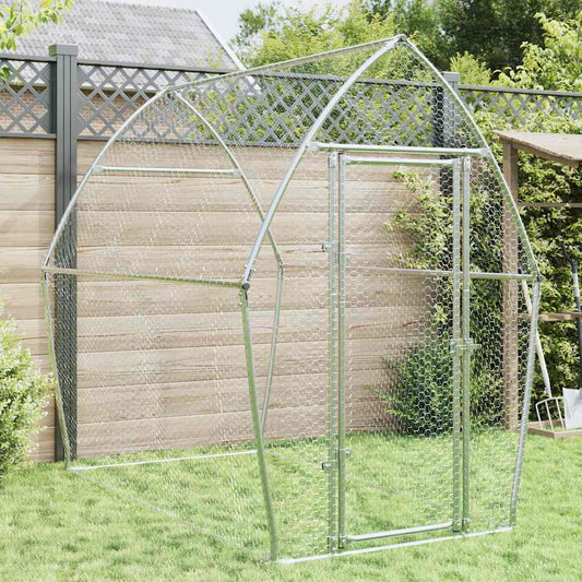 Chicken Cage Silver 200x Galvanized Chicken Cage Silver