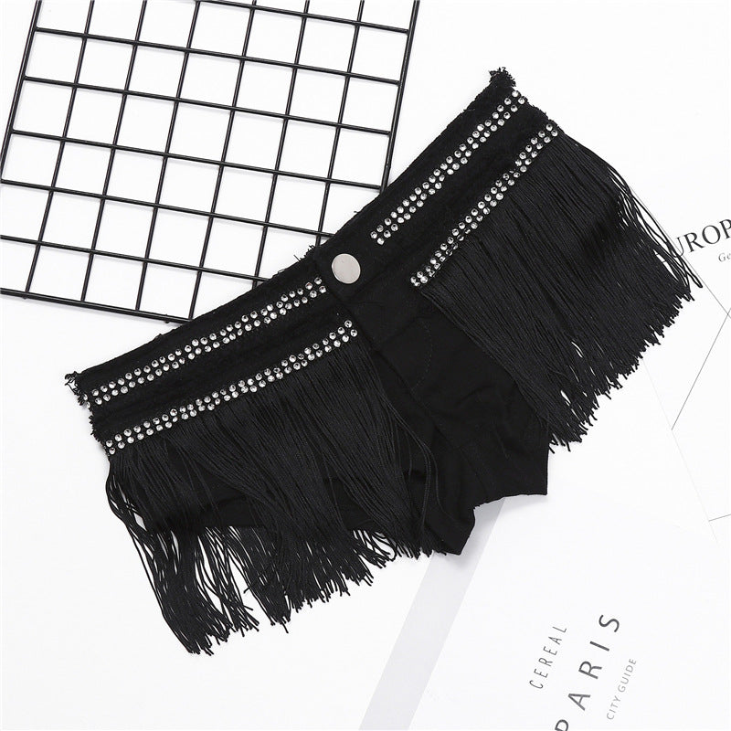 Slim Skinny Fringe Super Shorts
