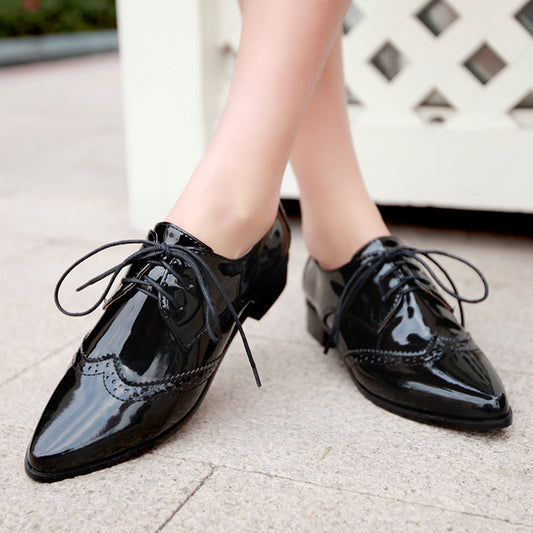Women's New Bullock Burnt Hollow Square Heel Single Shoes
