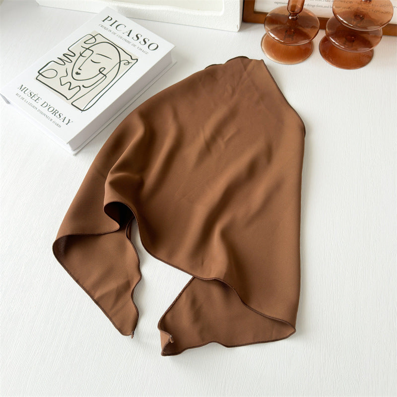 Women's Solid Color Fabric Bag Headscarf