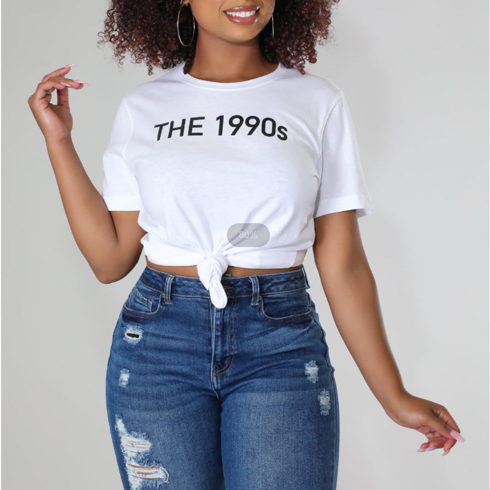 T-shirt Hip Hop Digital 3D-printet Dame