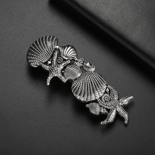 French-Style Vintage Starfish Shell Spring Hair Clip