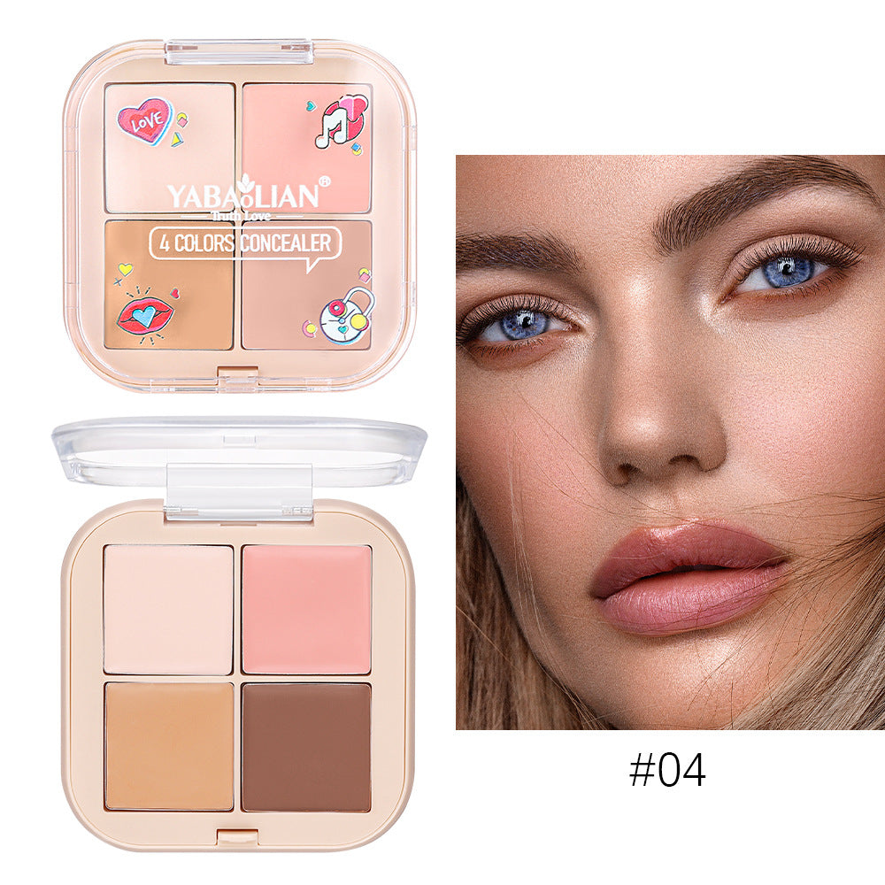 Concealer Plate Makeup Waterproof And Sweat-proof Four Colors
