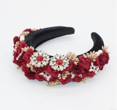 Sponge bridal crystal headband