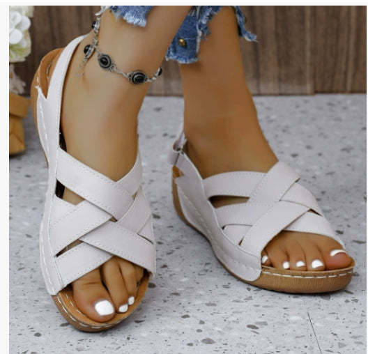 Plus Size Summer Women's Wedge Platform Sandals