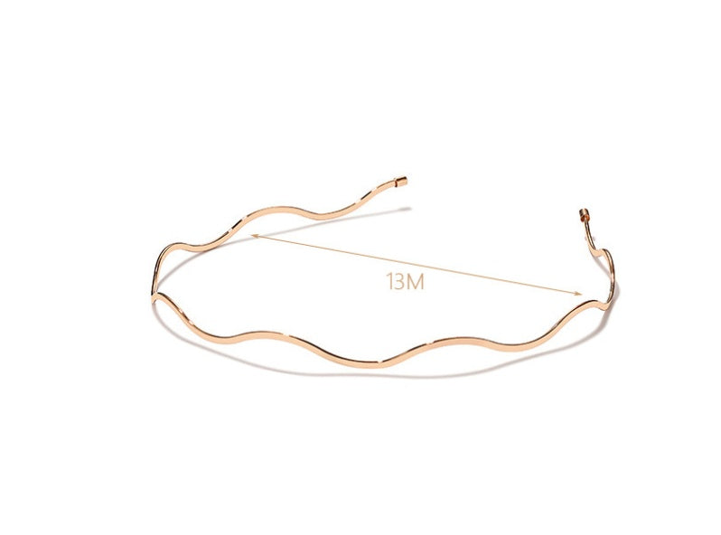 Metal wavy hair band