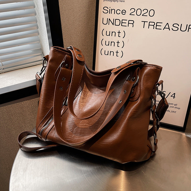 Koreansk Retro Fashion Skuldertaske Tekstur Høj Sans