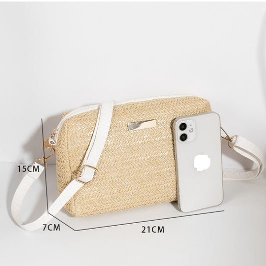 Braided Single Shoulder Cross-body Beach Bag Female