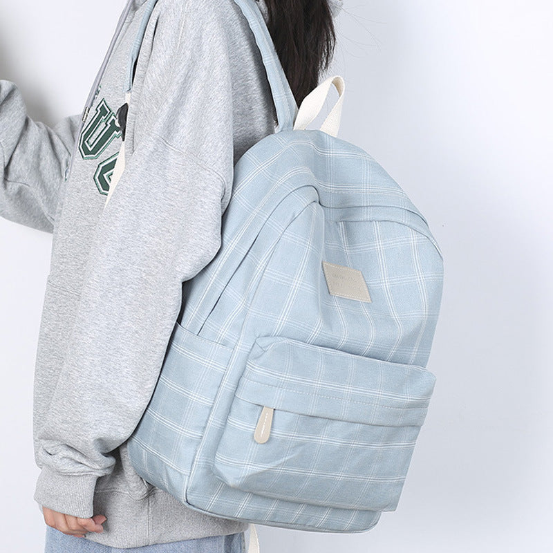 Female Middle School Students Junior High School Backpack College Students Simple Cute Schoolbag
