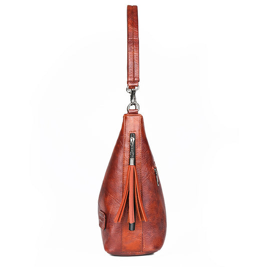 Simple fashion tassel female bag