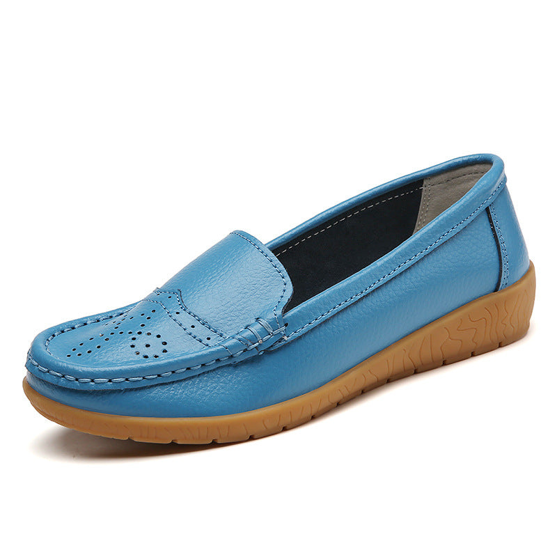 Women's Fashionable Simple Hollow-out Soft Bottom Wedge Hole Shoes