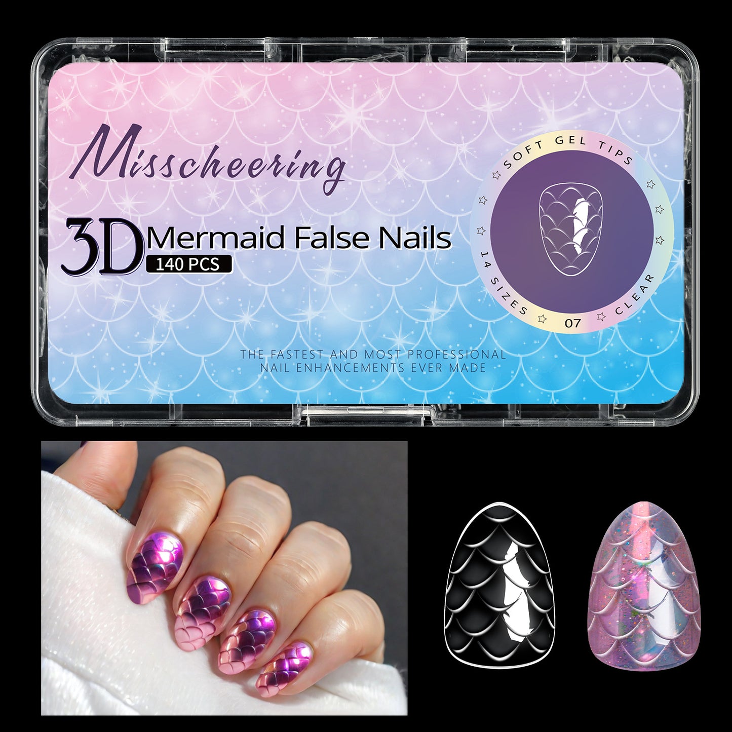 Scale Long Shaping Nail Tip 3D