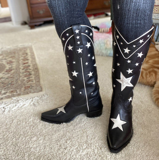 European And American Pointed Toe High Tube All-match Knight Boots