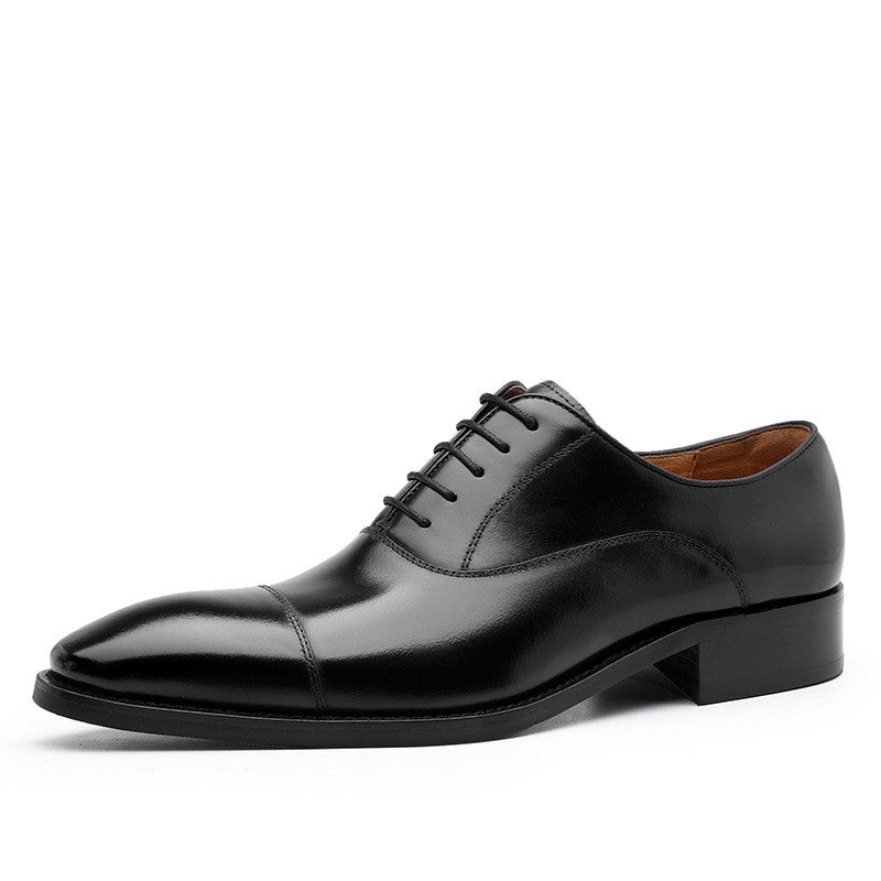 New style leather shoes men's classic three-joint men's shoes laces