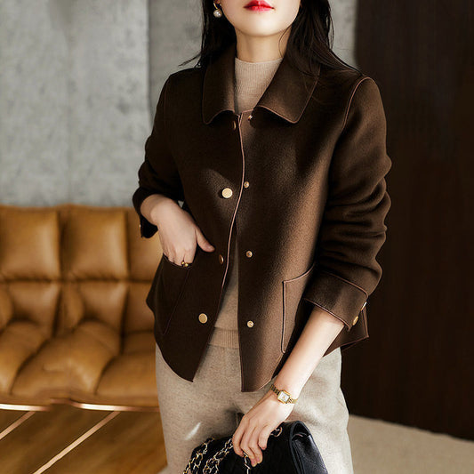Woolen Short Coat Women's Loose All-matching Woolen Top