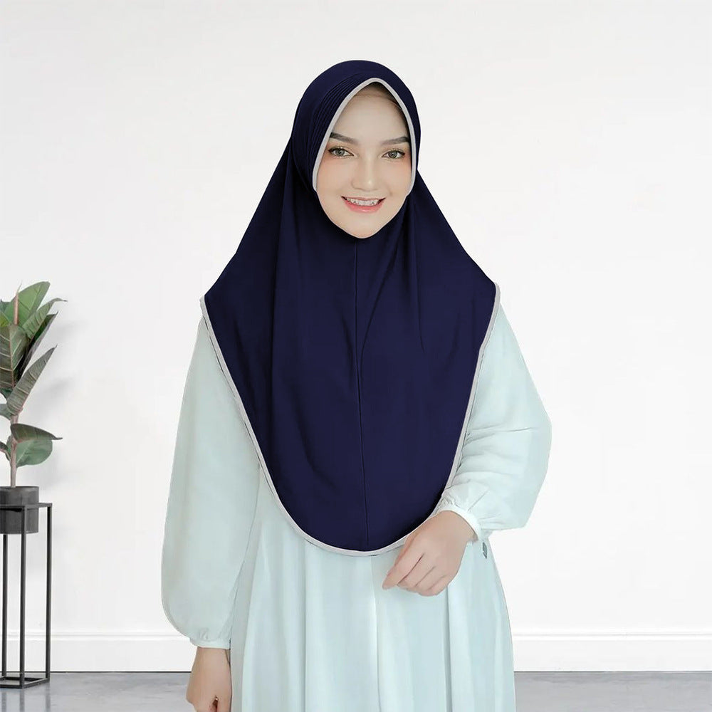Color Contrast Patchwork Middle East Headscarf Turban Pullover Tam-o'-shanter