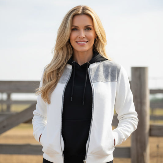 Casual Color-Block Zip-Up Long-Sleeve Sports Top