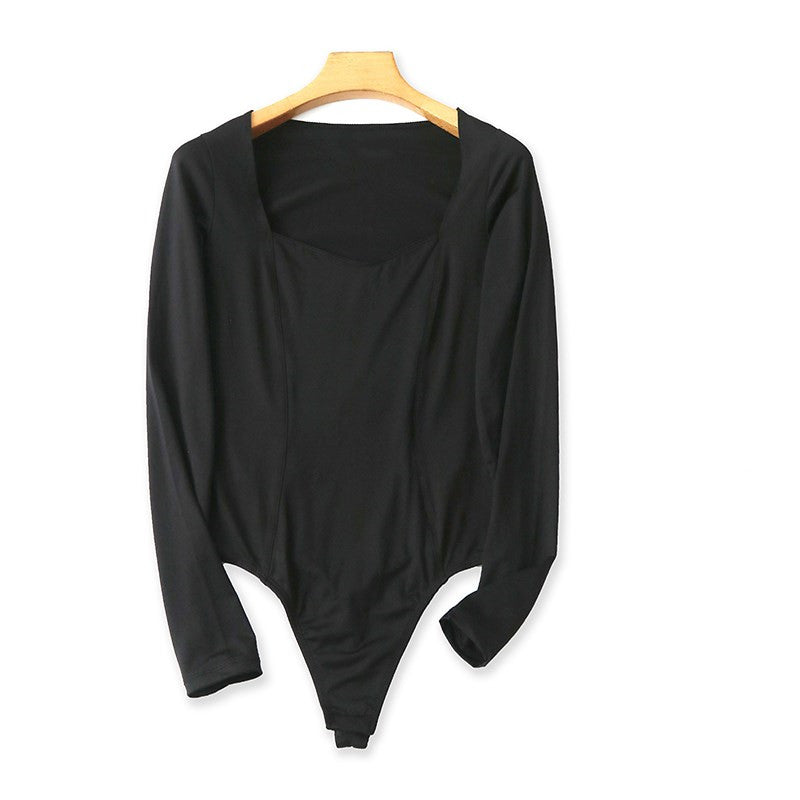 Square Necked Slim Fitting Triangle Sexy Jumpsuit
