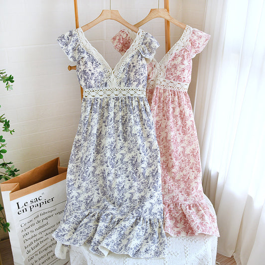 Womens Loose Breathable Cotton Camisole Dress