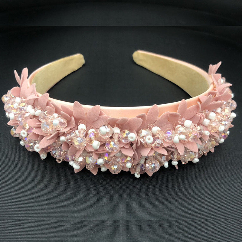 Comfortable non-slip bridal crystal headband