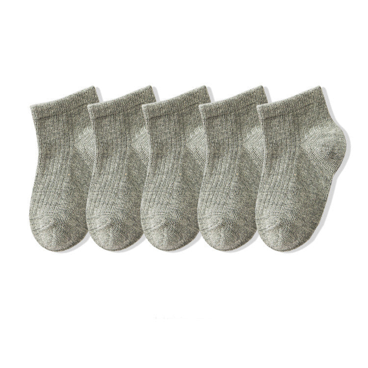 Vertical Solid Color Student Tube Socks Cotton