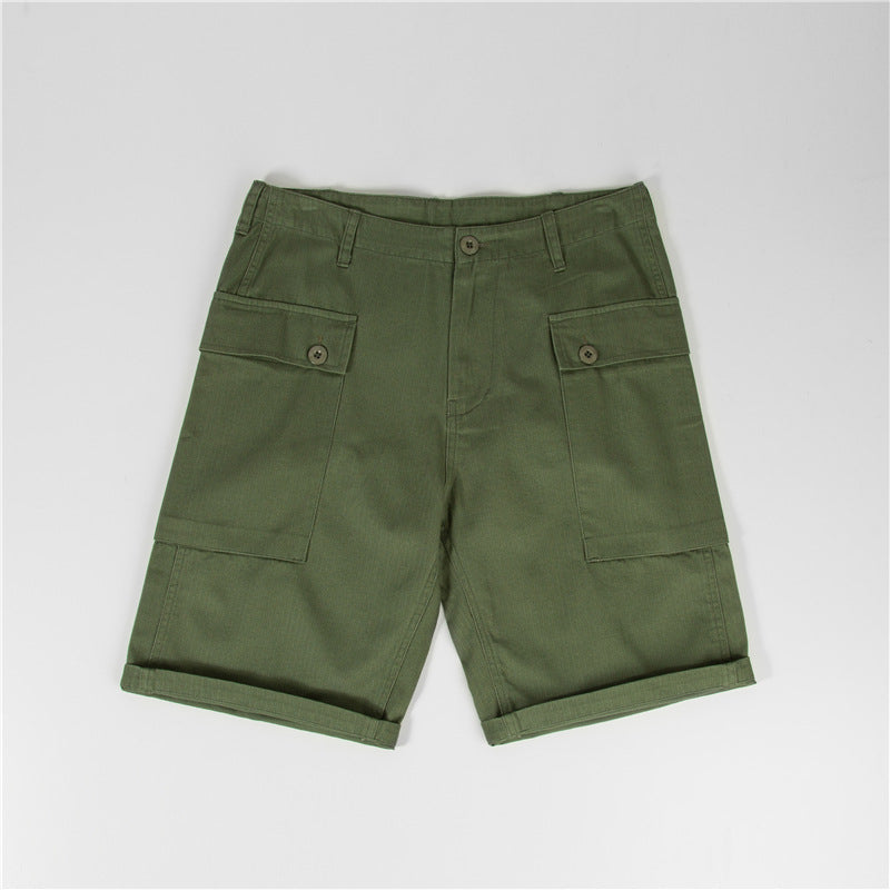 Retro Military Uniform Multi-bag Shorts
