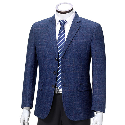 Korean Version Of Slim High-grade Men's Coat Plaid