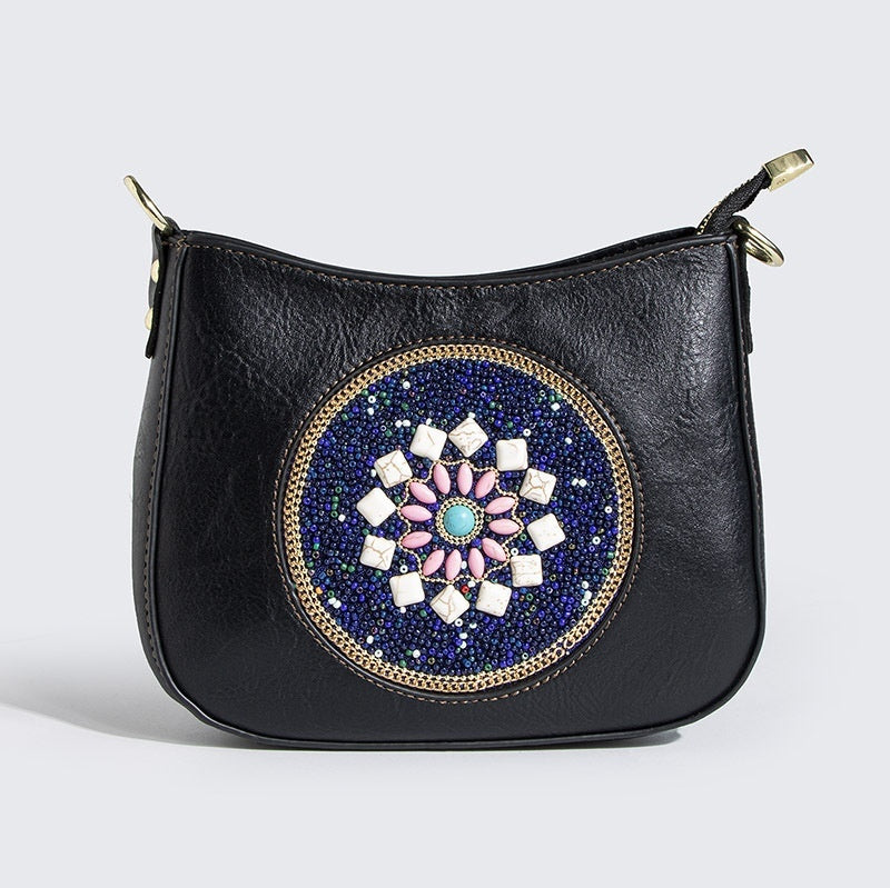 Perle Turkis Etnisk Stil Tote Spand Skulder Crossbody Taske