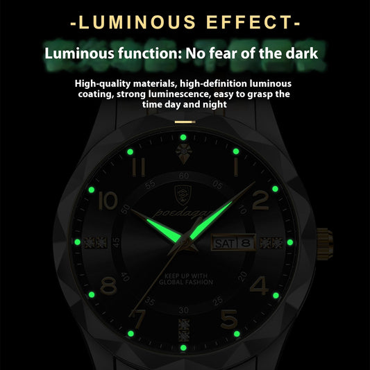 Men's Luxury Waterproof Luminous Quartz Watch